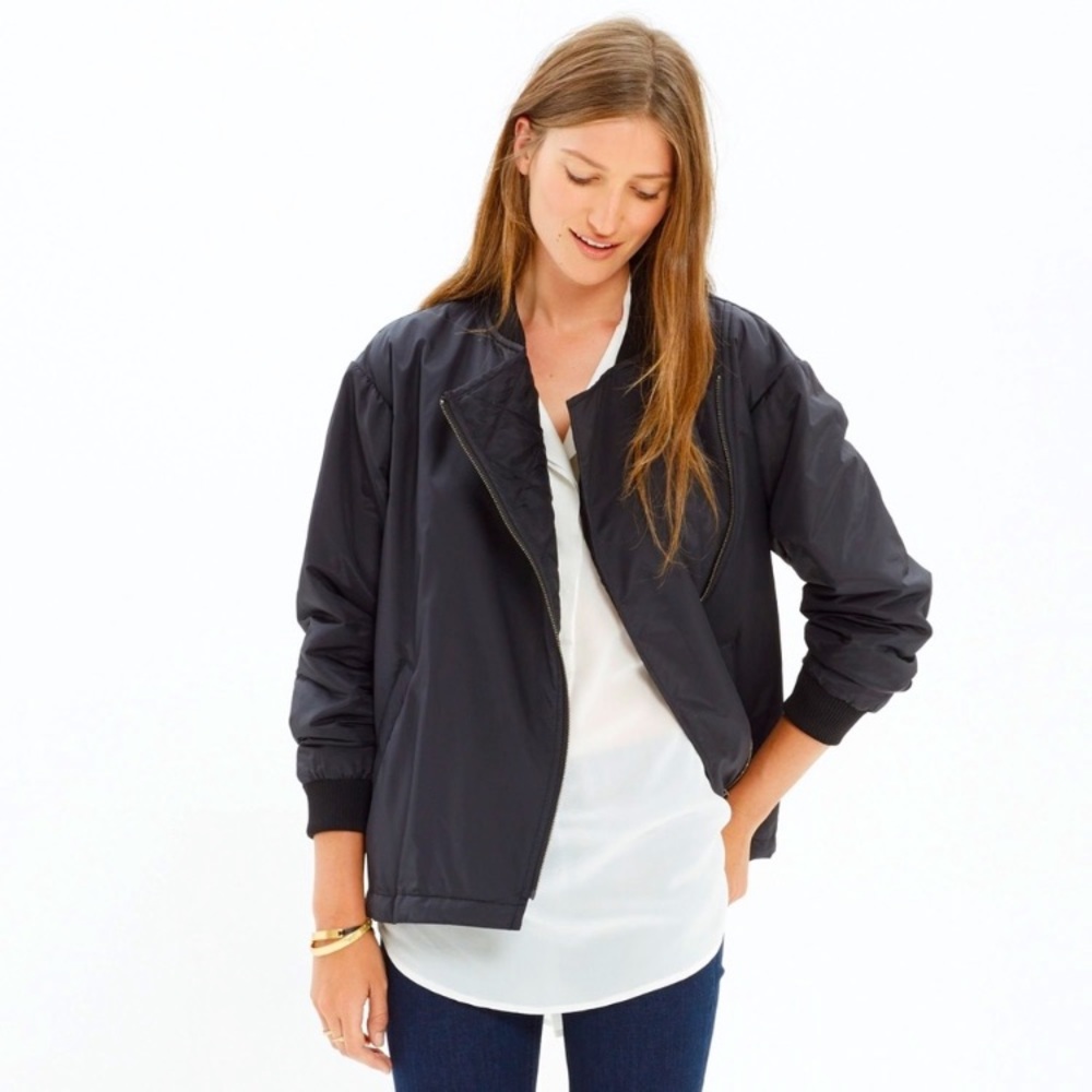 Madewell Black Tokyo Rider Bomber